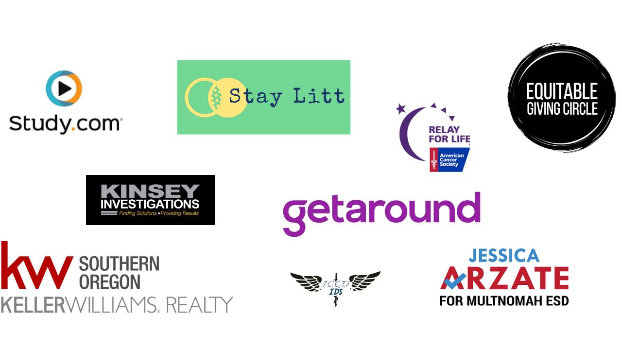 Aoifae has worked with Study.com, Kinsey Investigations, Keller Williams Realty, Getaround, ICED I.D.s, Jessica Arzate political campaign, Relay For Life and the American Cancer Society, and Equitable Giving Circle.